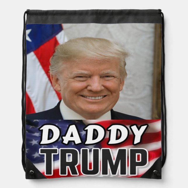 Daddy Trump Drawstring Bag (Front)