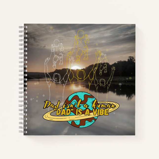 Daddy, vibe Burp Cloth Notebook (Front)