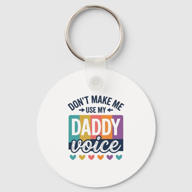 Daddy Voice Vintage Pride Shirt Design_1 Keychain (Front)