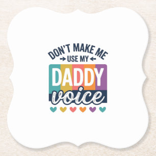 Daddy Voice Vintage Pride Shirt Design_1 Paper Coaster