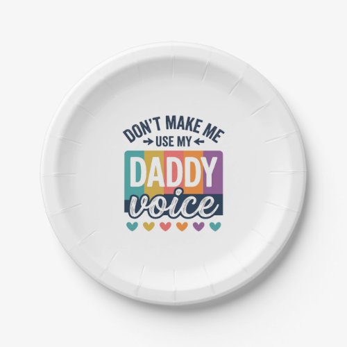 Daddy Voice Vintage Pride Shirt Design_1 Paper Plates