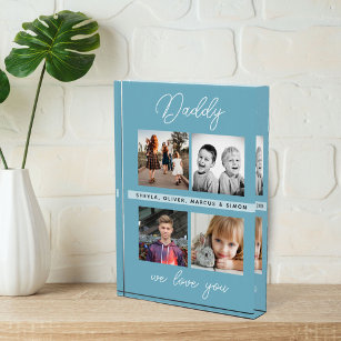 Daddy we love you 4 Family Photo Collage Block