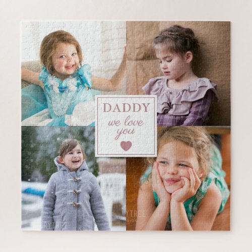 Daddy We Love You 4 Photo Collage  Jigsaw Puzzle