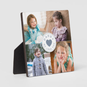 Daddy We Love You / Father's Day 4 Kids Photos Plaque