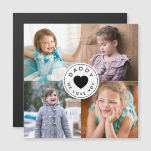 Daddy We Love You Heart 4 Photo Collage