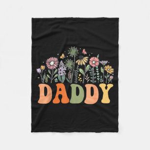 Daddy Wildflower Floral Birthday Baby Shower New D Fleece Blanket