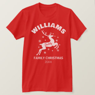 Daddy Winter Reindeer Family Christmas T-Shirt