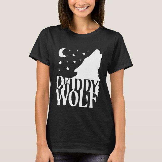 Daddy Wolf Wolf Pack Wolf Family Matching Family O T-Shirt (Front)