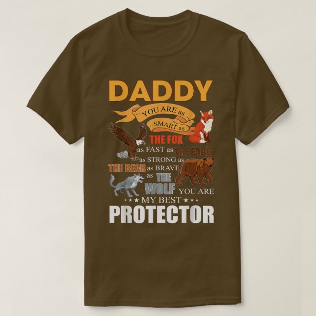 Daddy You Are Smart Fast Strong Brave As Fo Eagle  T-Shirt (Design Front)