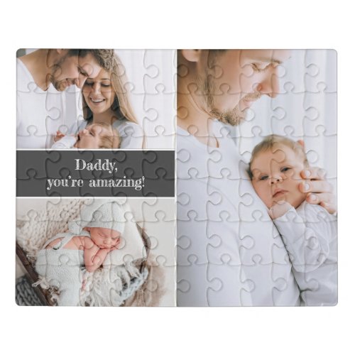 Daddy youre amazing Photo collage custom Jigsaw Puzzle