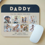 Daddy You're Simply The Best Photo Collage Mouse Pad<br><div class="desc">Daddy You're Simply The Best Photo Collage Personalized Photo Template Custom Names Mouse Pad features eight of your favorite photos with the text "Daddy you're simply the best" in modern script typography. Personalize below with your custom text and names. Perfect gift for dad for birthday, Christmas, holidays and Father's Day....</div>