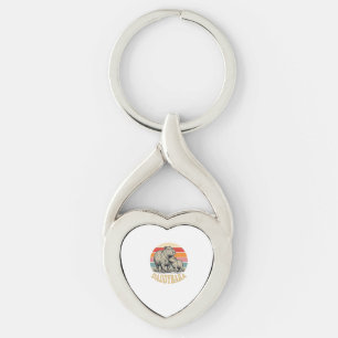 Daddybara Capybara Dad Vintage Sunset Shirt_1 Keychain