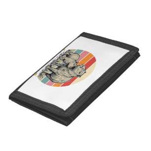 Daddybara Capybara Dad Vintage Sunset Shirt_1 Trifold Wallet
