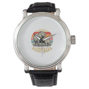 Daddybara Capybara Dad Vintage Sunset Shirt_1 Watch