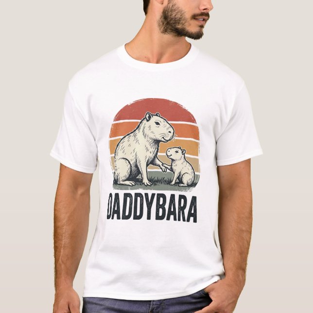 Daddybara Capybara Vintage Sunset Shirt Design_1 (Front)