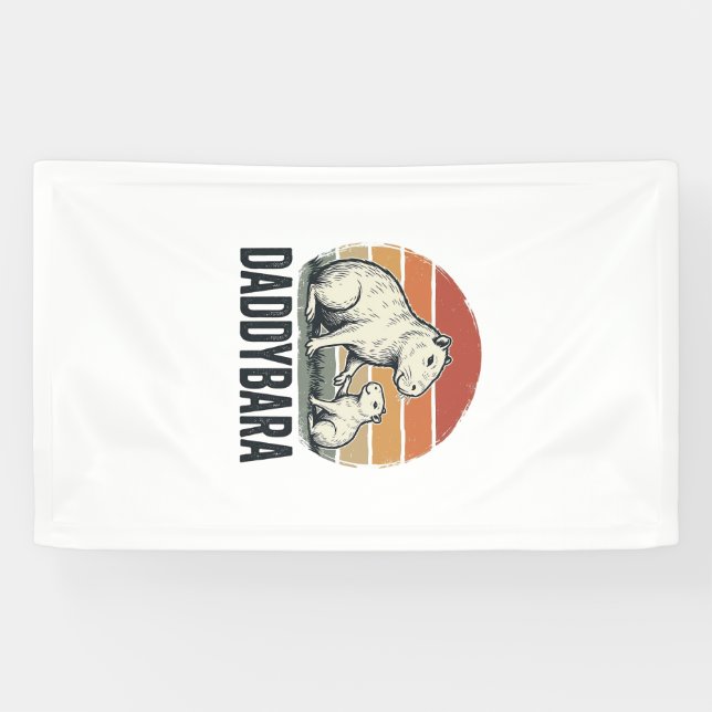 Daddybara Capybara Vintage Sunset Shirt Design_1 Banner (Horizontal)