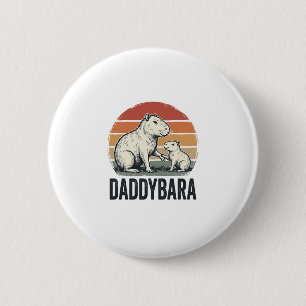 Daddybara Capybara Vintage Sunset Shirt Design_1 Button