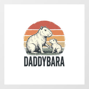 Daddybara Capybara Vintage Sunset Shirt Design_1 Floor Decals