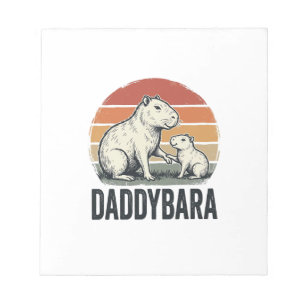 Daddybara Capybara Vintage Sunset Shirt Design_1 Notepad