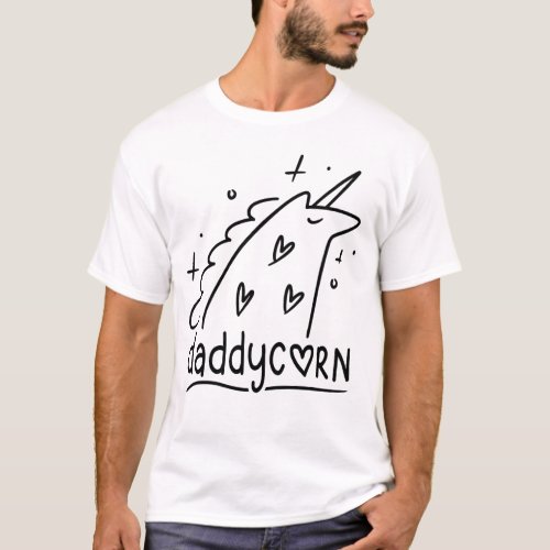 Daddycorn Funny Unicorn Dad Fathers Day Gift T_Shirt