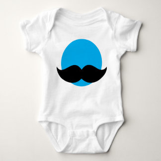 DaddyNoob - Blue Baby Mustache Baby Bodysuit