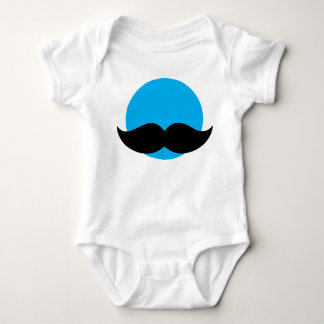 DaddyNoob - Blue Baby Mustache Bodysuit
