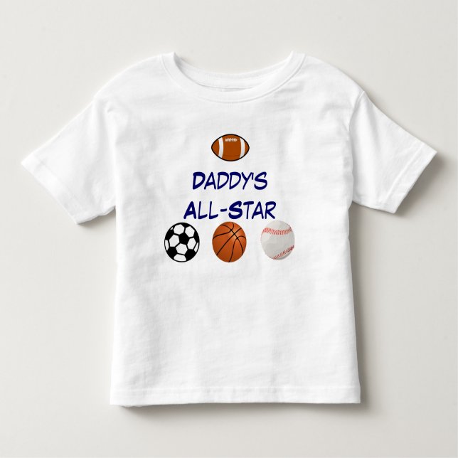Daddy's All-star Toddler Tee (Front)