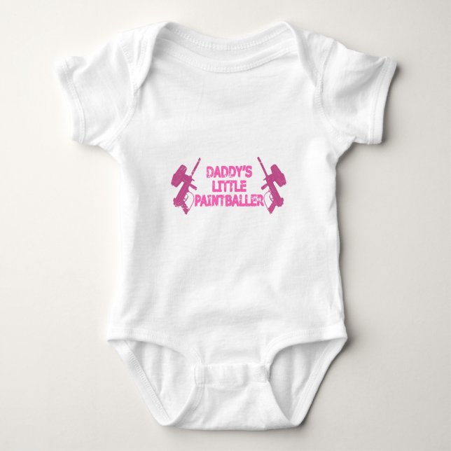Daddy's Baby Girl Paintball Baby Bodysuit (Front)