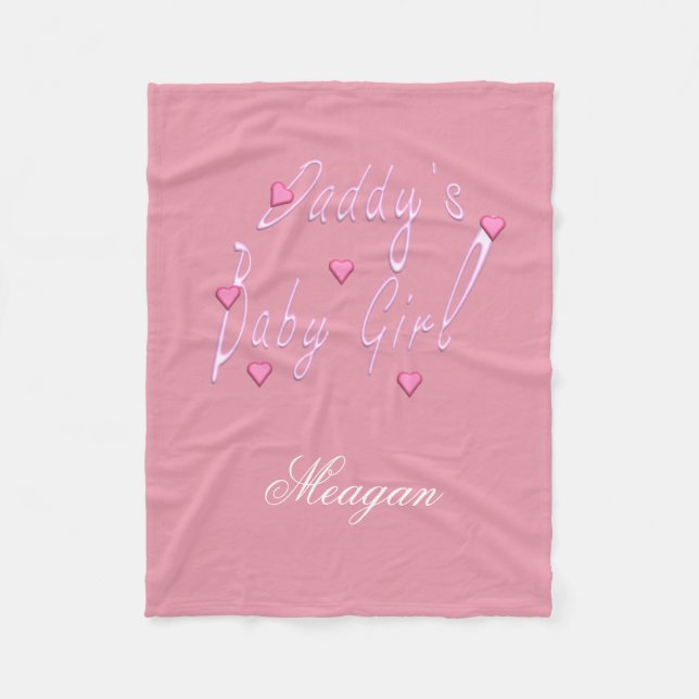 Daddy's Baby Girl Personalized Blanket (Front)