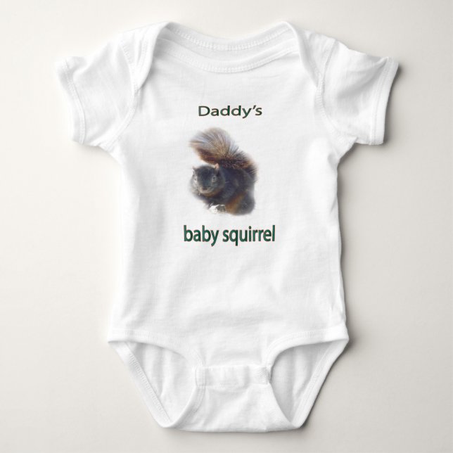 Daddy's baby squirrel baby bodysuit (Front)