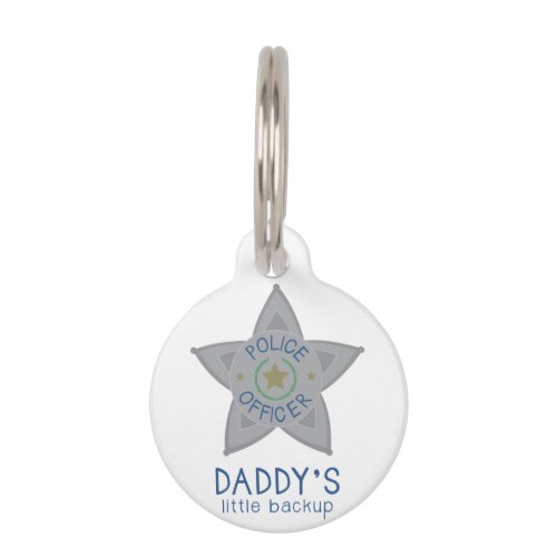 Daddys Backup Pet ID Tag