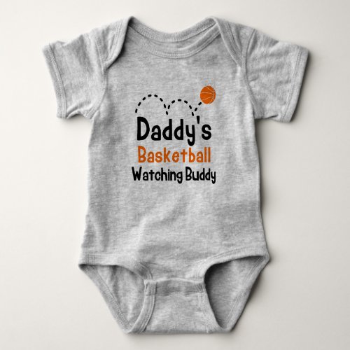 Daddys Basketball Watching Buddy Baby Bodysuit