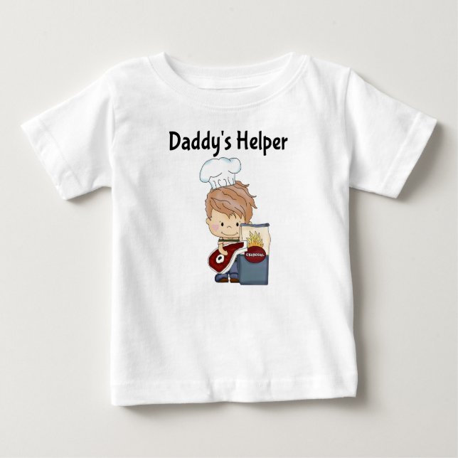 Daddy's BBQ Helper Baby T-Shirt (Front)