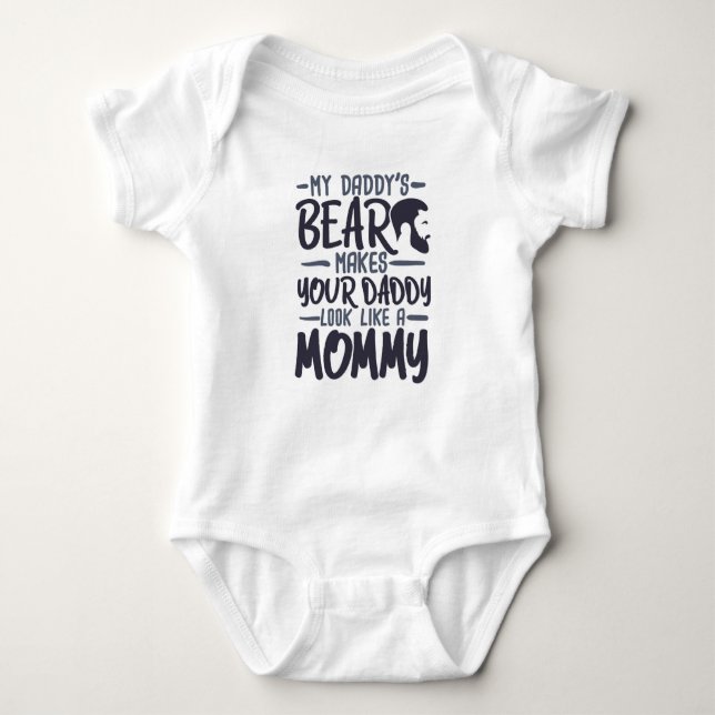 daddys beard baby bodysuit (Front)