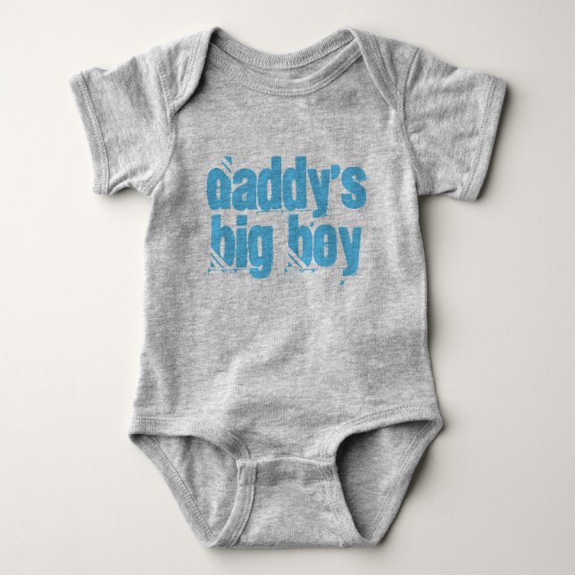 Daddy's Big Boy Typography Baby Bodysuit (Front)