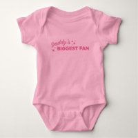 Daddy's Biggest Fan in Pink Text | Cute