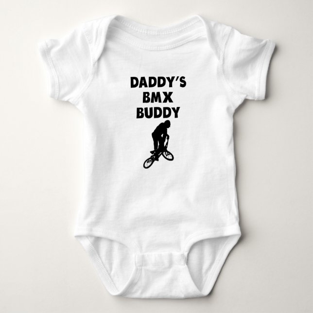 Daddy's BMX Buddy Baby Bodysuit (Front)