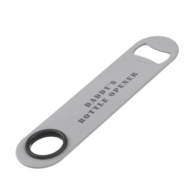Daddy's Bottle Opener Personalized Bar Key (Front Angled)