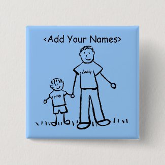 Daddy's Boy Button (Customize Names)