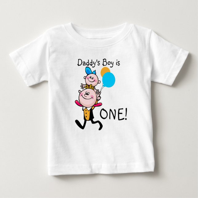 Daddy's Boy Customizable Birthday T-shirt (Front)
