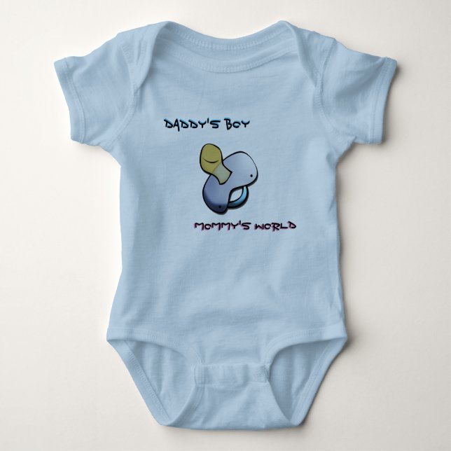 Daddy's boy & Mommy's world Baby Bodysuit (Front)