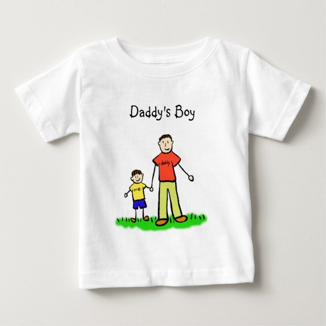 Daddy's Boy Personalized Family Characters Shirt (Front)
