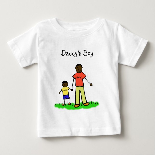 Daddy's Boy Personalized Family Characters Shirt (Front)
