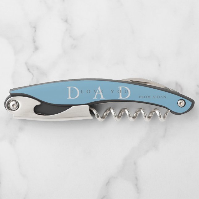 Daddy's Boy- Photo Father's Day  Waiter's Corkscrew (Front)