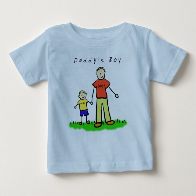 Daddy's Boy T-Shirt (Blond Drawing Front Side) (Front)