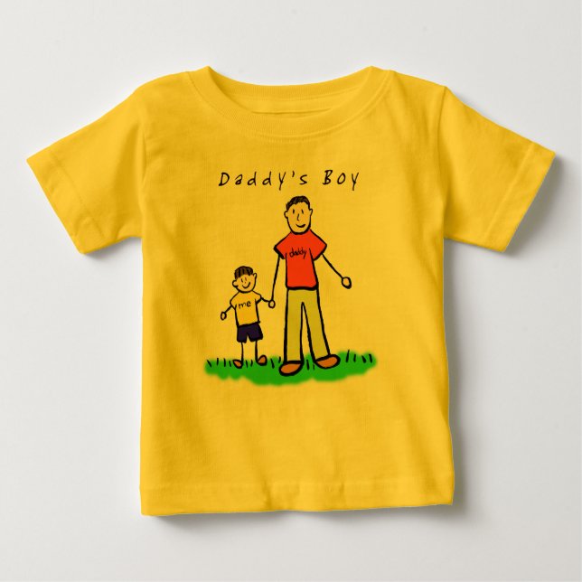 Daddy's Boy T-Shirt (Brunette Drawing Front Side) (Front)