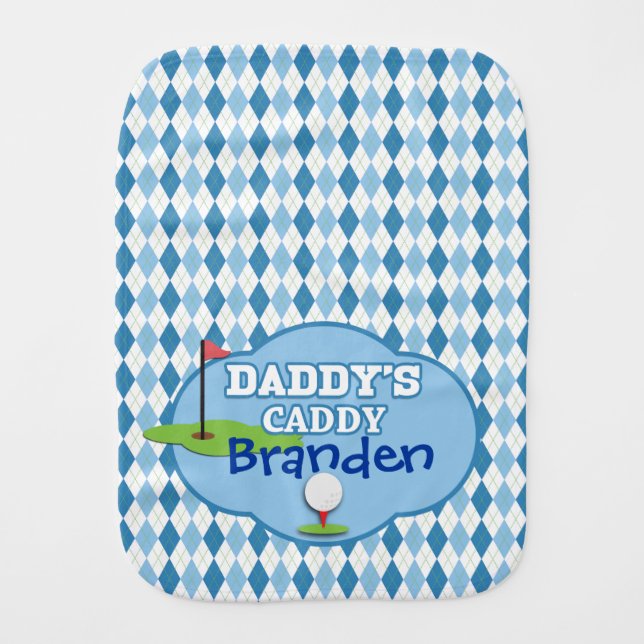 Daddy's Caddy Burp Cloth (Front)