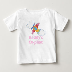 Daddy's Co-pilot (girl) Baby T-Shirt