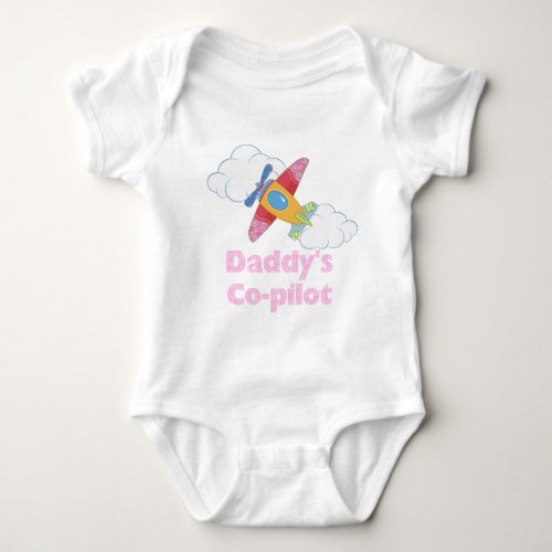 Daddys Copilot Girl Baby Bodysuit