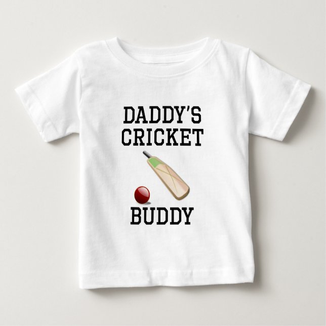 Daddy's Cricket Buddy Baby T-Shirt (Front)